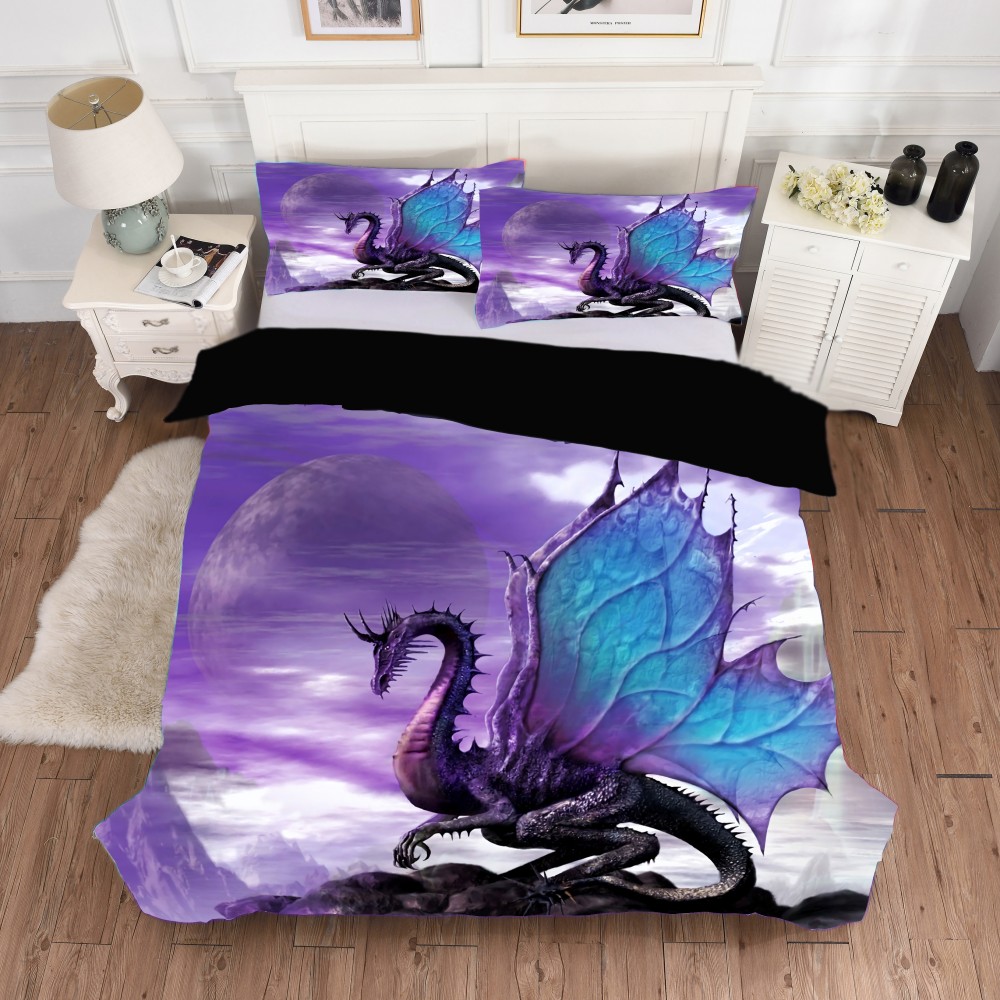 3D Fashion Printed Dinosaur Pattern Duvet Cover Pillowcases Bedding Set Bedclothes Bed