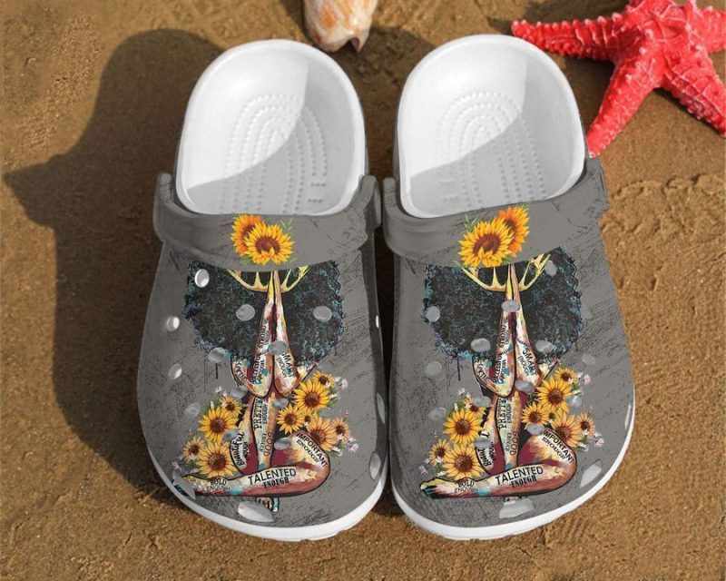 Sunflower Crowned Girl Yoga Gift For Lovers Unisex Clog Shoes