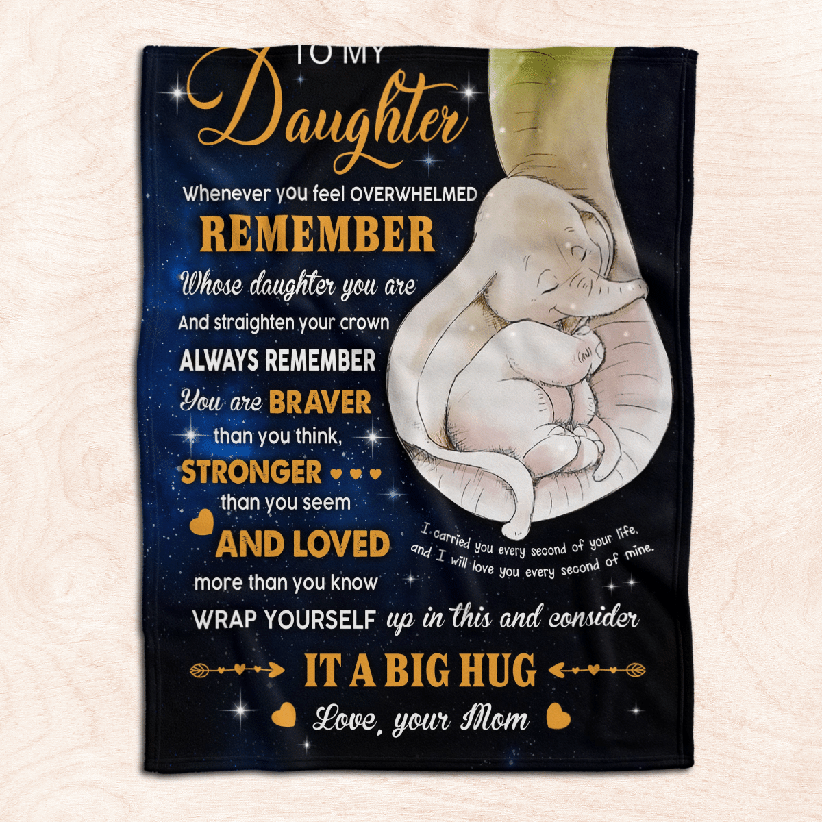 To My Daughter Whenever You Fell Overwhelmed Fleece Blanket Gift For Family, Birthday, Children, Mother To Daughter Gift Home Decor Bedding Couch Sofa Soft And Comfy