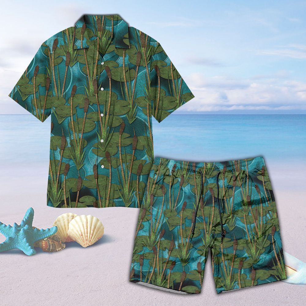 Cattails And Lilypads Unisex Hawaiian Shirt Beach Fishing Hawaiian Ha4105