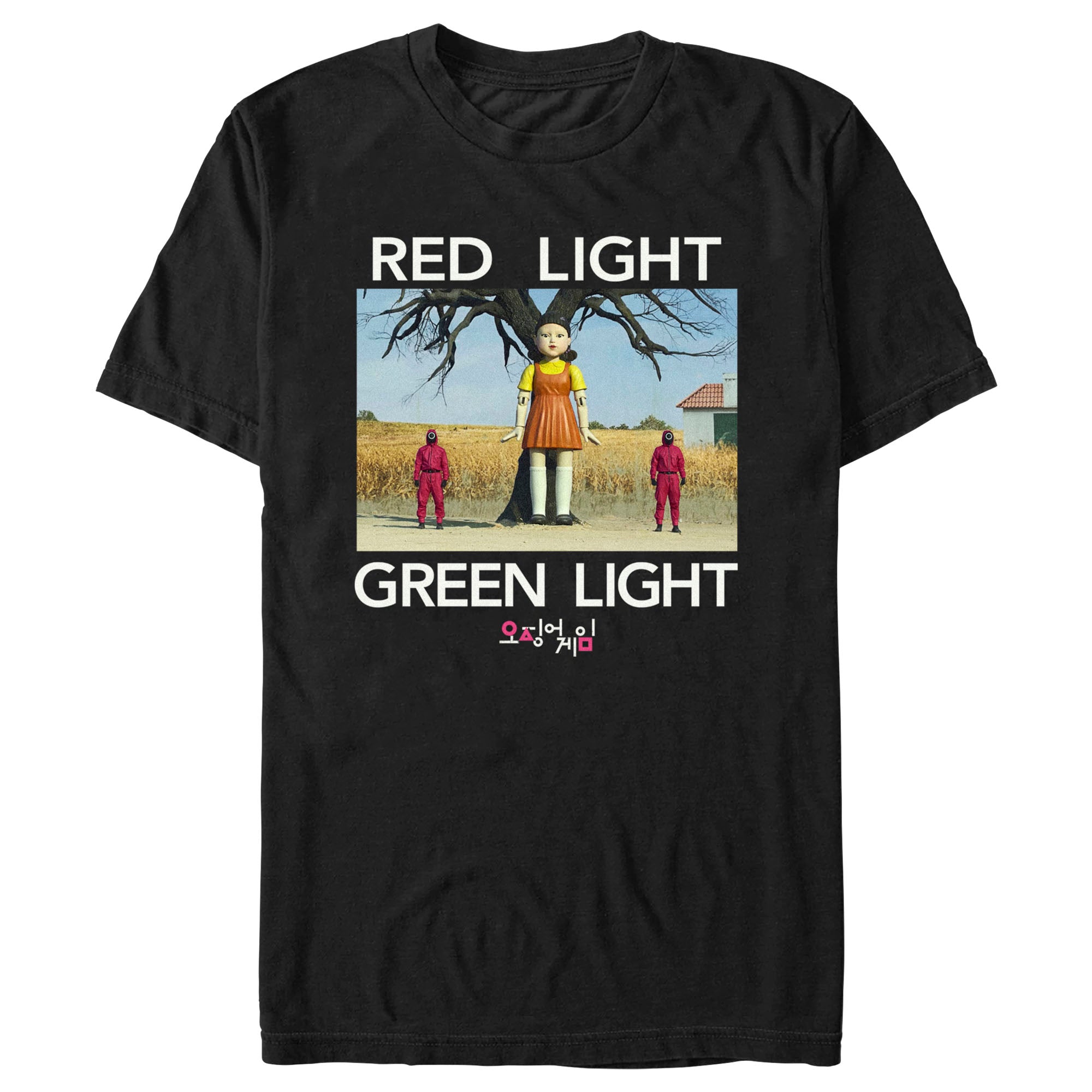 Squid Game Men’S Red Light Green Light Scene  T-Shirt