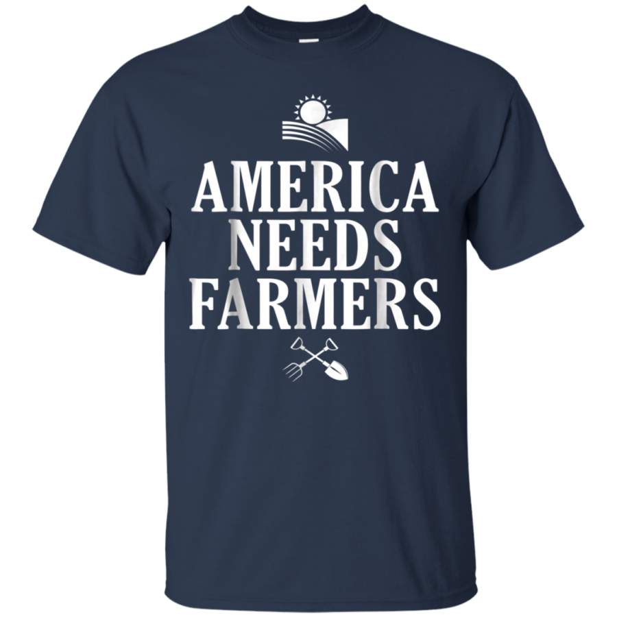 AGR America Needs Farmers Farming Support American Farms T-Shirt