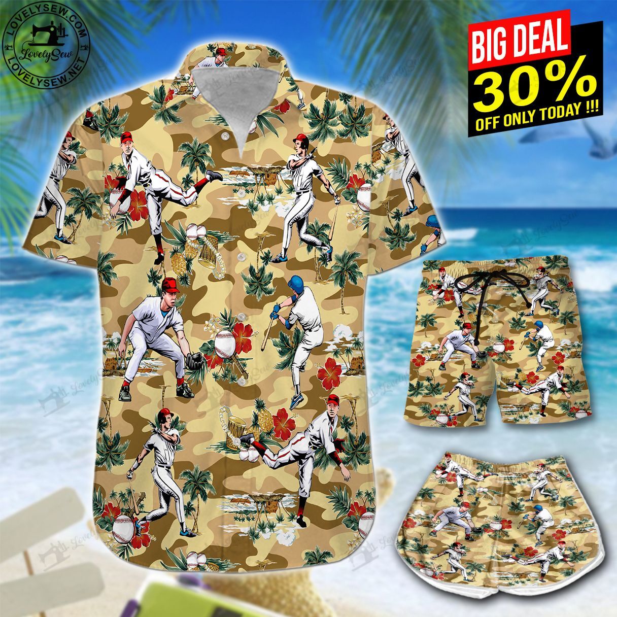 Gifts For Baseball Players Colorful Hawaiian Shirt Shorts Ha43055