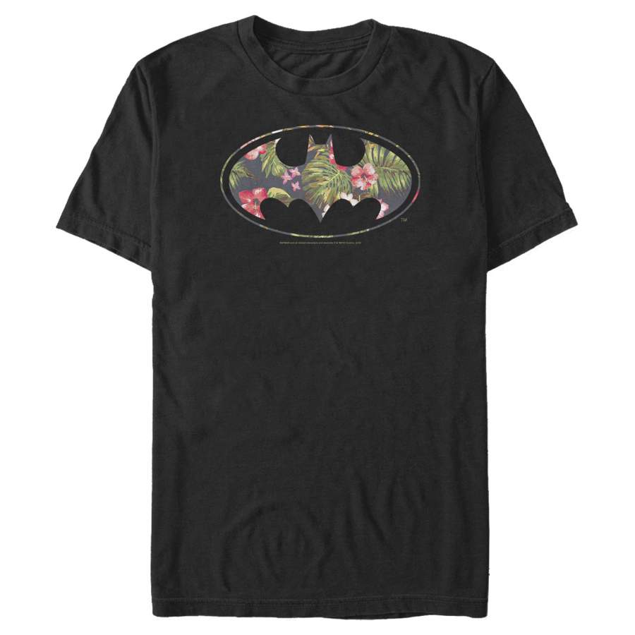 Batman Men’s Floral Logo  T Shirt