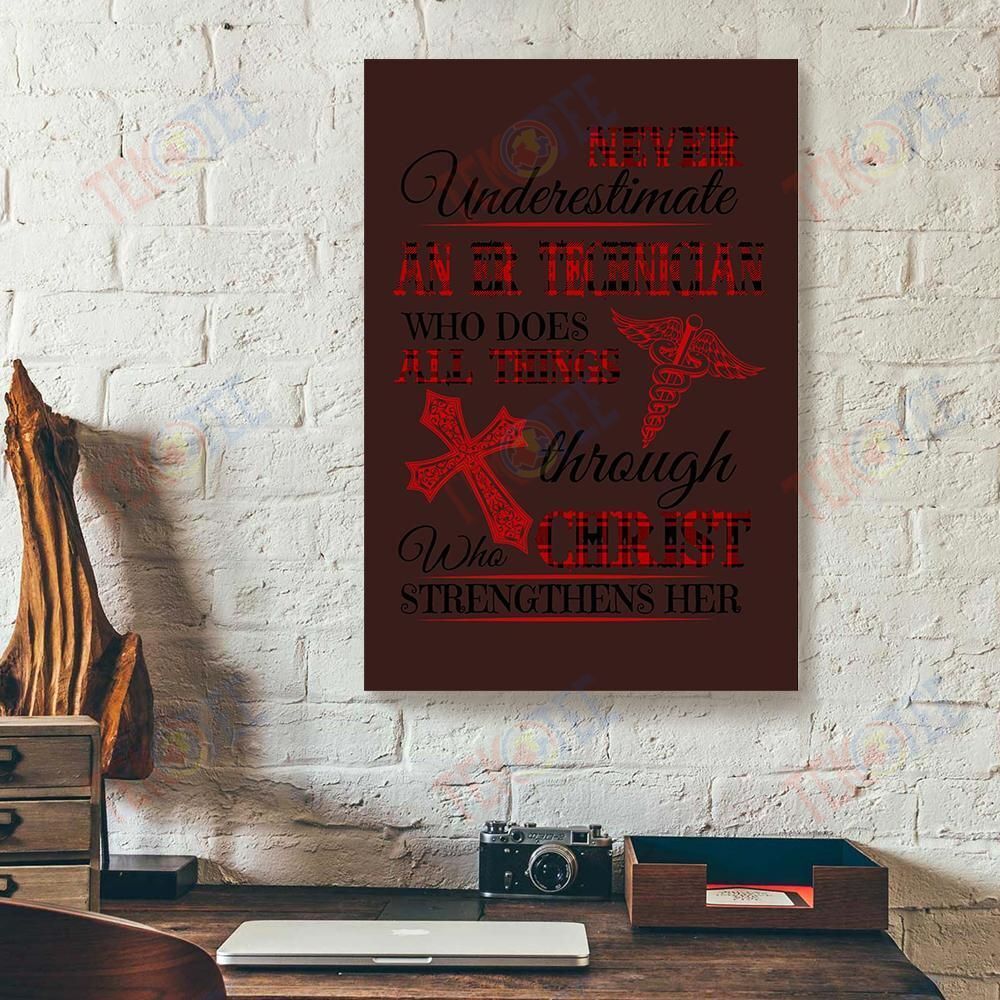 Best Canvas Prints Never Underestimate An Er Technician Who Does All Things Vertical Canvas Wall Art Delightful Home Decor Canvas