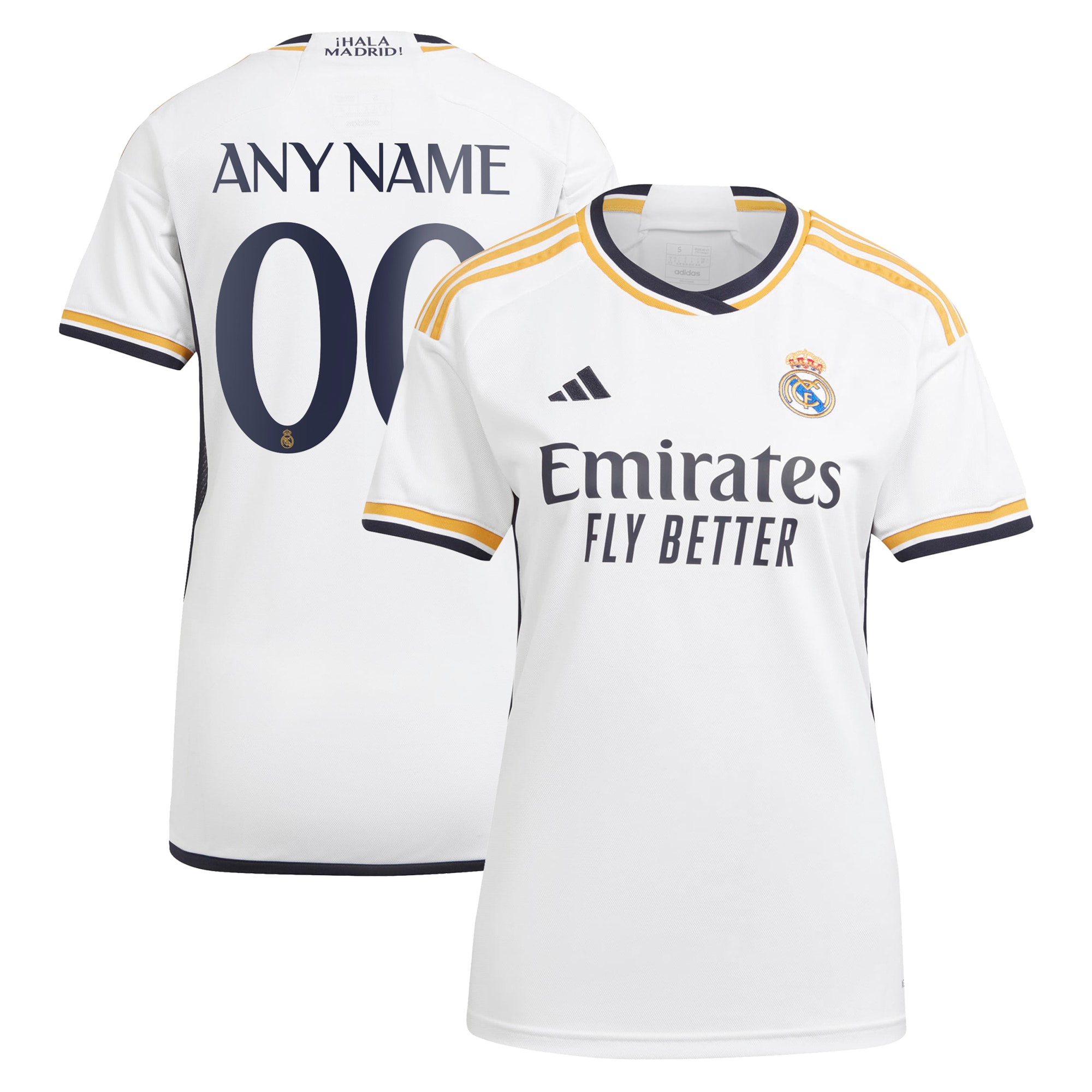 Real Madrid Women's 2023/24 Home Replica Custom Jersey – White