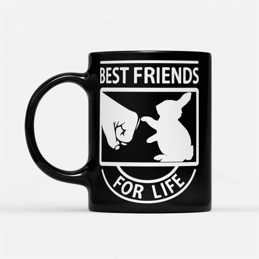 Bunny And Human Best Friends For Life – Black Mug