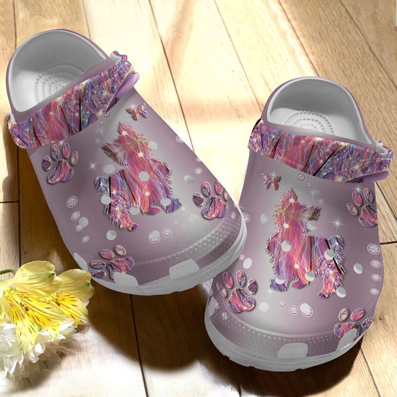 Yorkshire Personalize Clog, Custom Name, Text, Fashion Style For Women, Men, Kid, Print 3D Yorkie My Baby