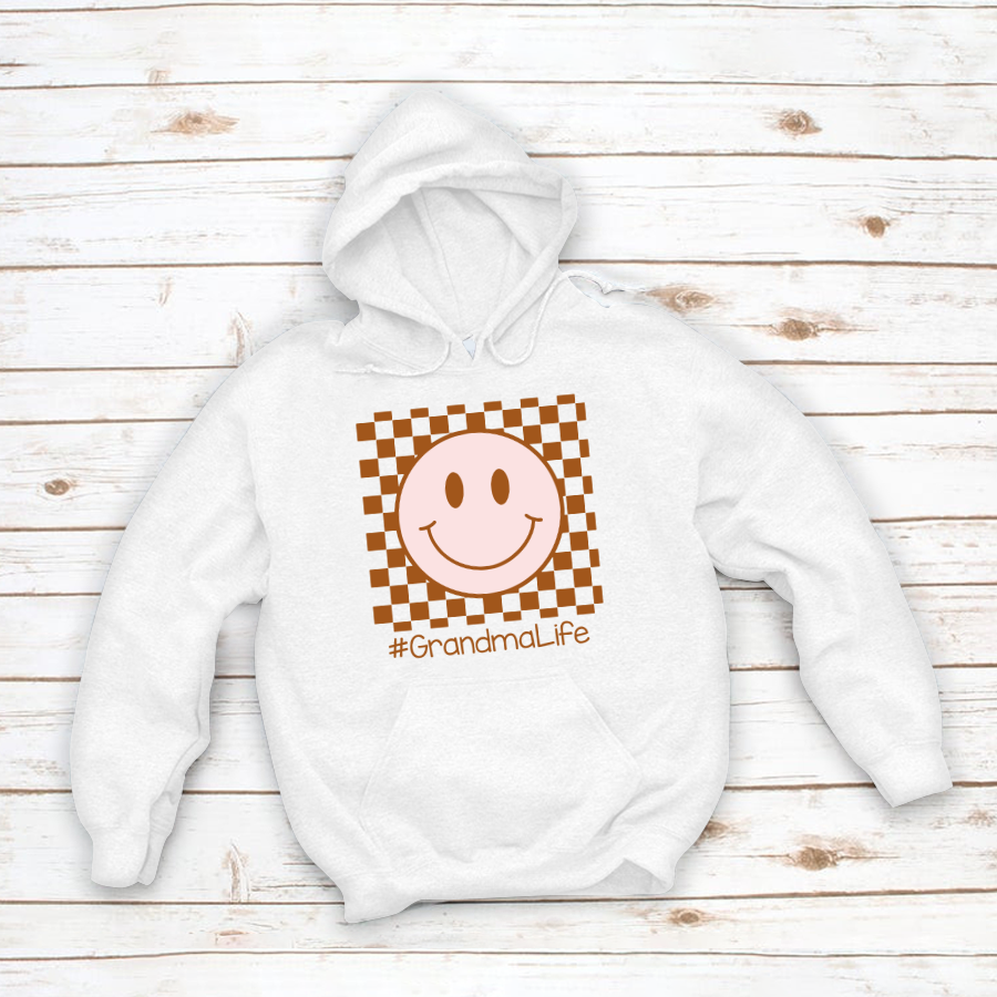 Grandma Life Smiley Face Hoodie