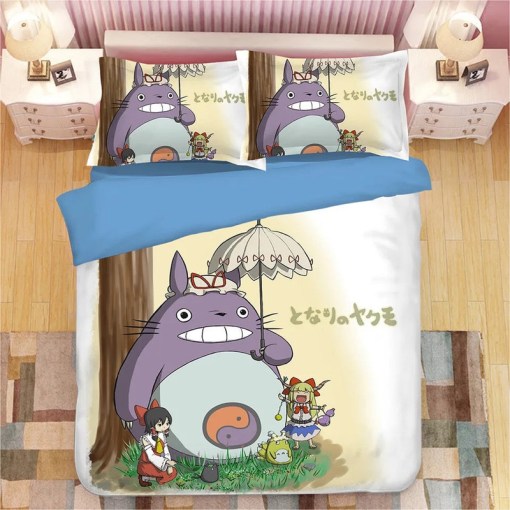 Tonari No Totoro 18 Duvet Cover Pillowcase Home Decor 3D Bedding Set 5921