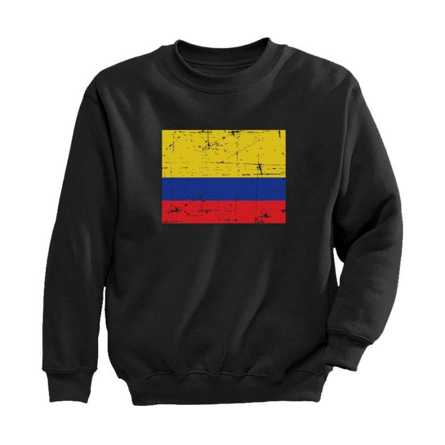 Colombia Flag Vintage Style Retro Colombian Toddler/Kids Sweatshirt