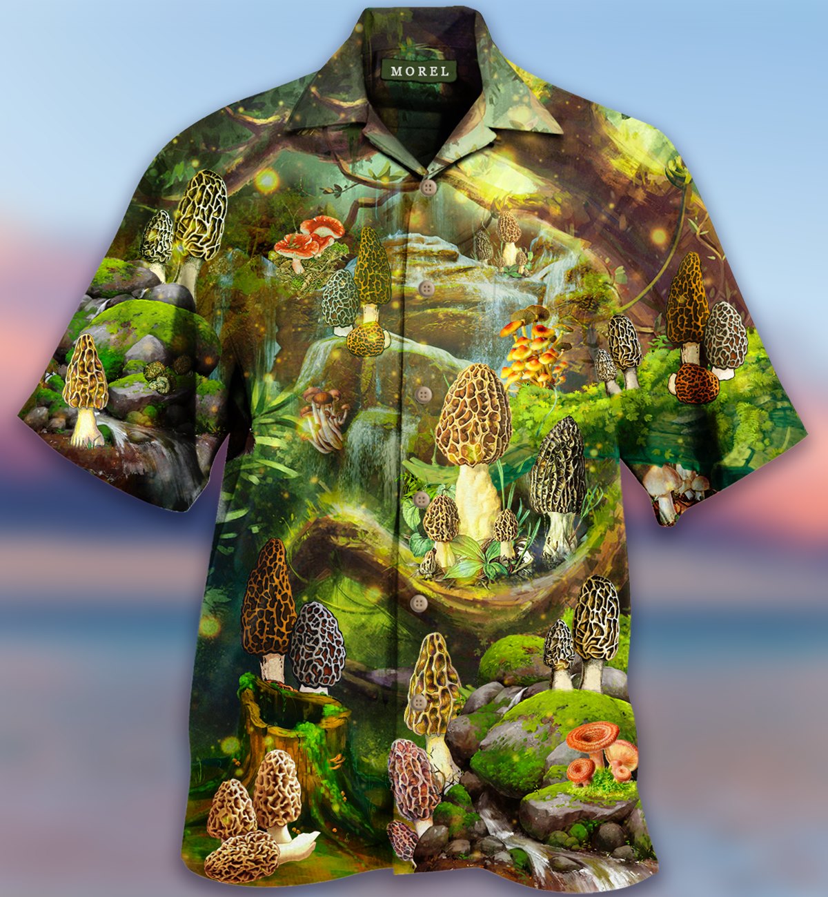 Mushroom Magic Green Hawaiian Shirt – For Men And Women