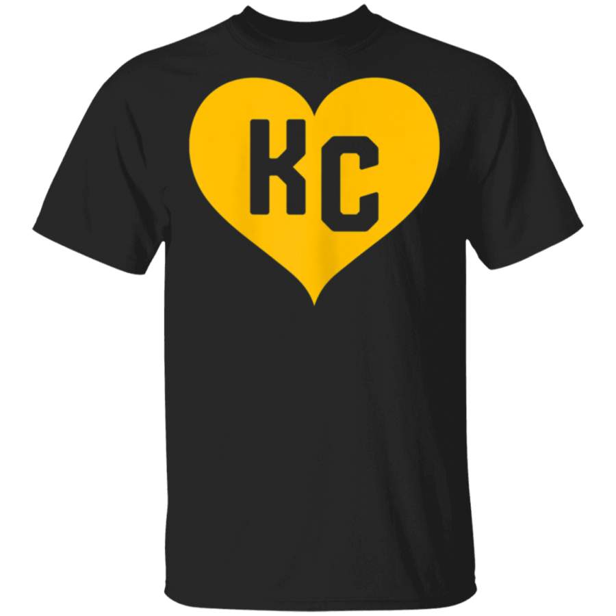 Womens Cute I Love Kansas City Heart KC Football Shirt