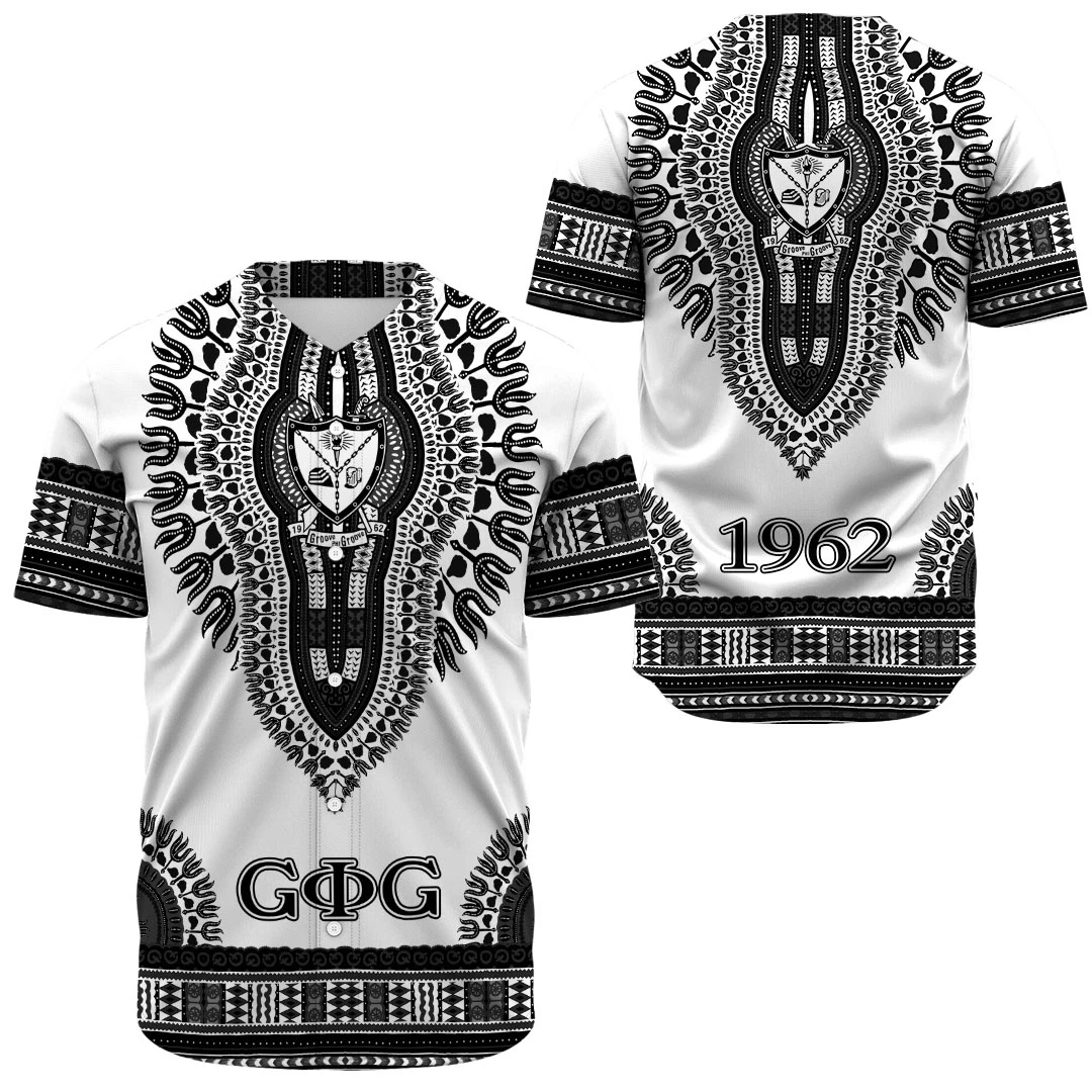 Getteestore Baseball Jersey – Groove Phi Groove Dashiki (White) Baseball Jerseys A31