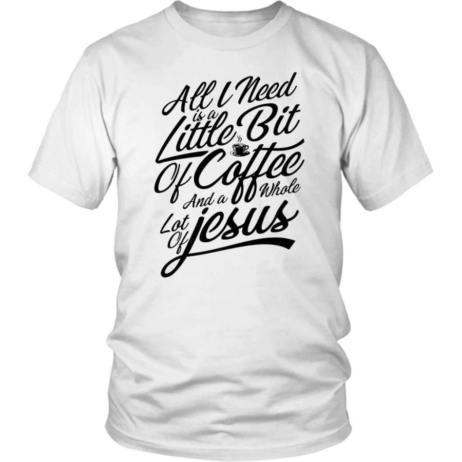 Jesus and coffee christian t-shirt