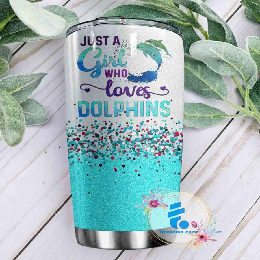 Dolphins Love  Insulated Stainless Steel Tumbler Cup