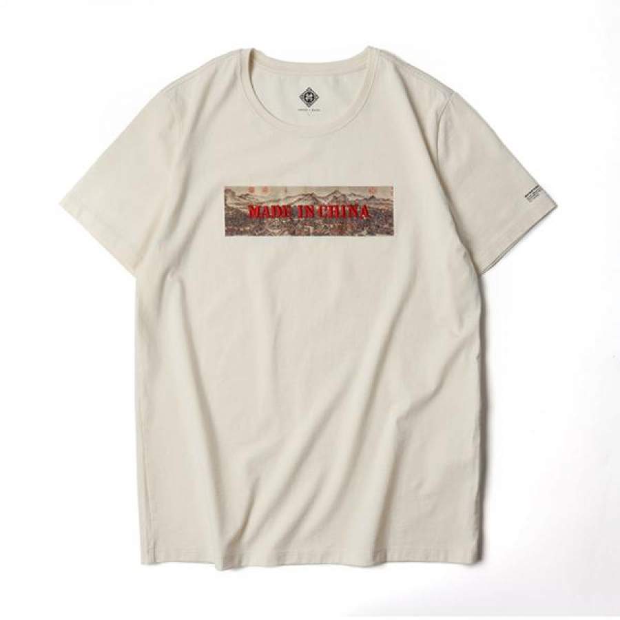 Summer Style T Shirt Men Slim Fit Embroidery Prints Fashion Tee Casual Tops High Quality