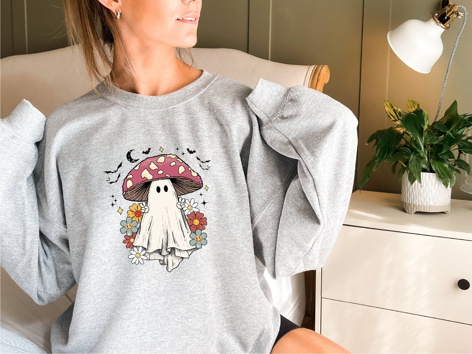 Mushroom Sweatshirt 2D Crewneck Sweatshirt All Over Print Sweatshirt For Women Sweatshirt For Men Sws3851