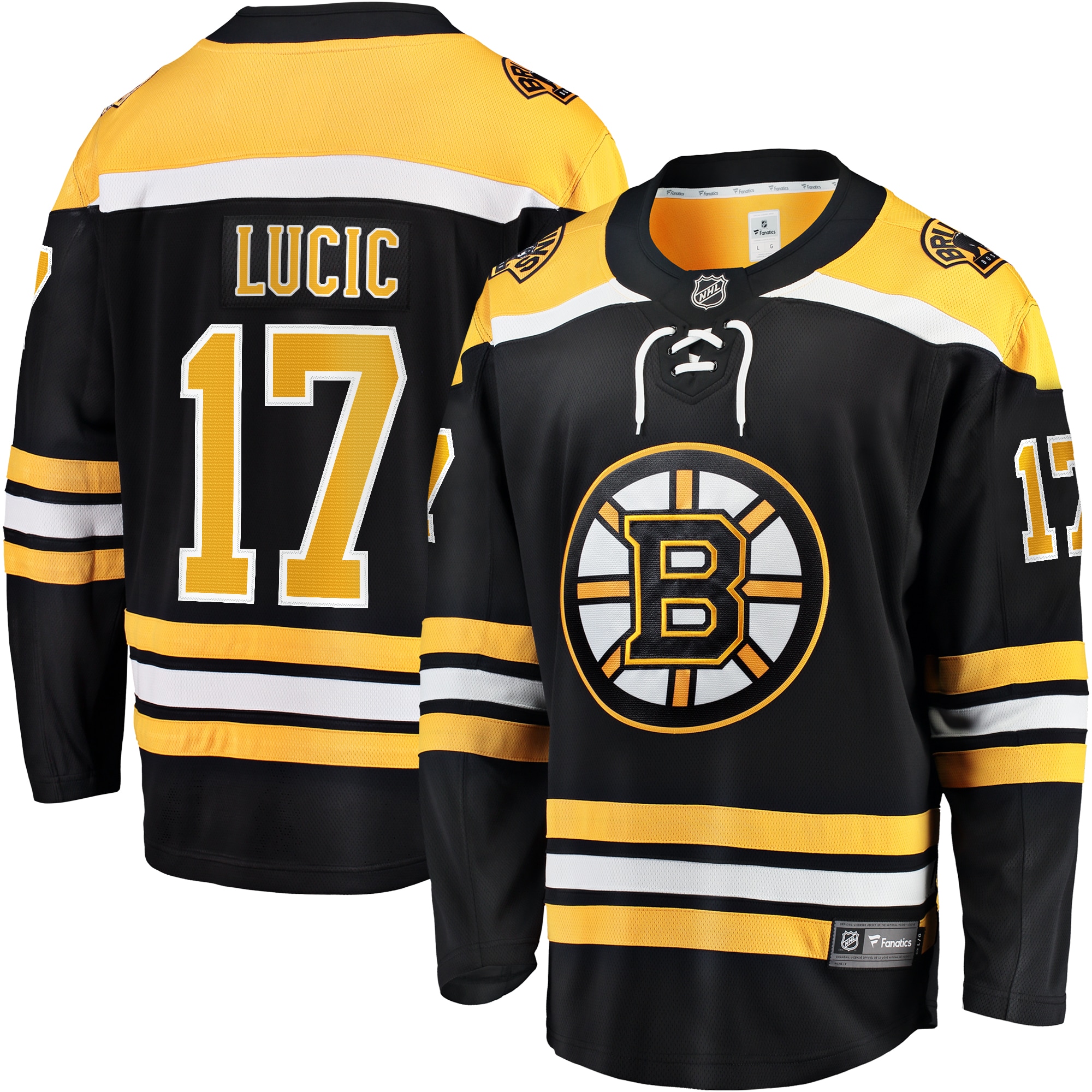 Men's Boston Bruins Milan Lucic Black Home Breakaway Jersey