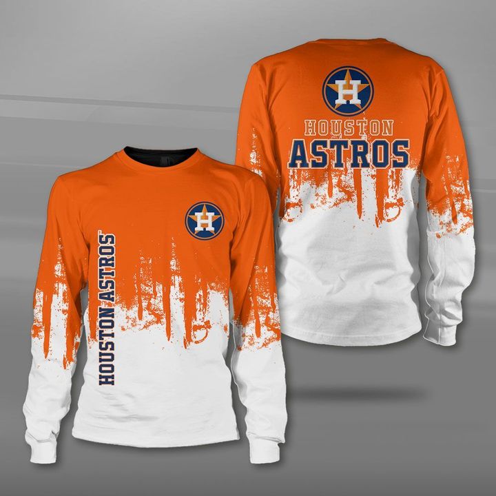 Houston Astros Orange White Gift For Fan 3D Full Printing Sweatshirt