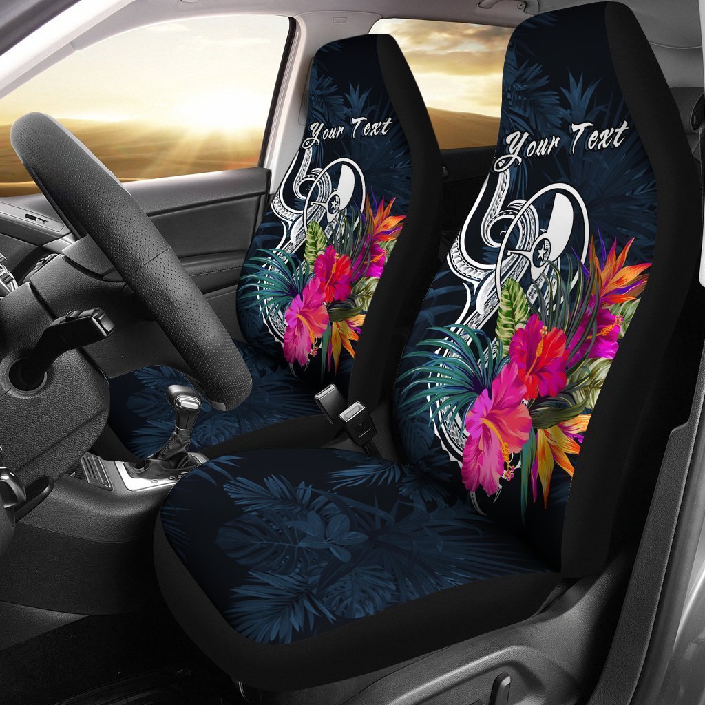 Yap Micronesia Custom Personalised Car Seat Covers Tropical Flower