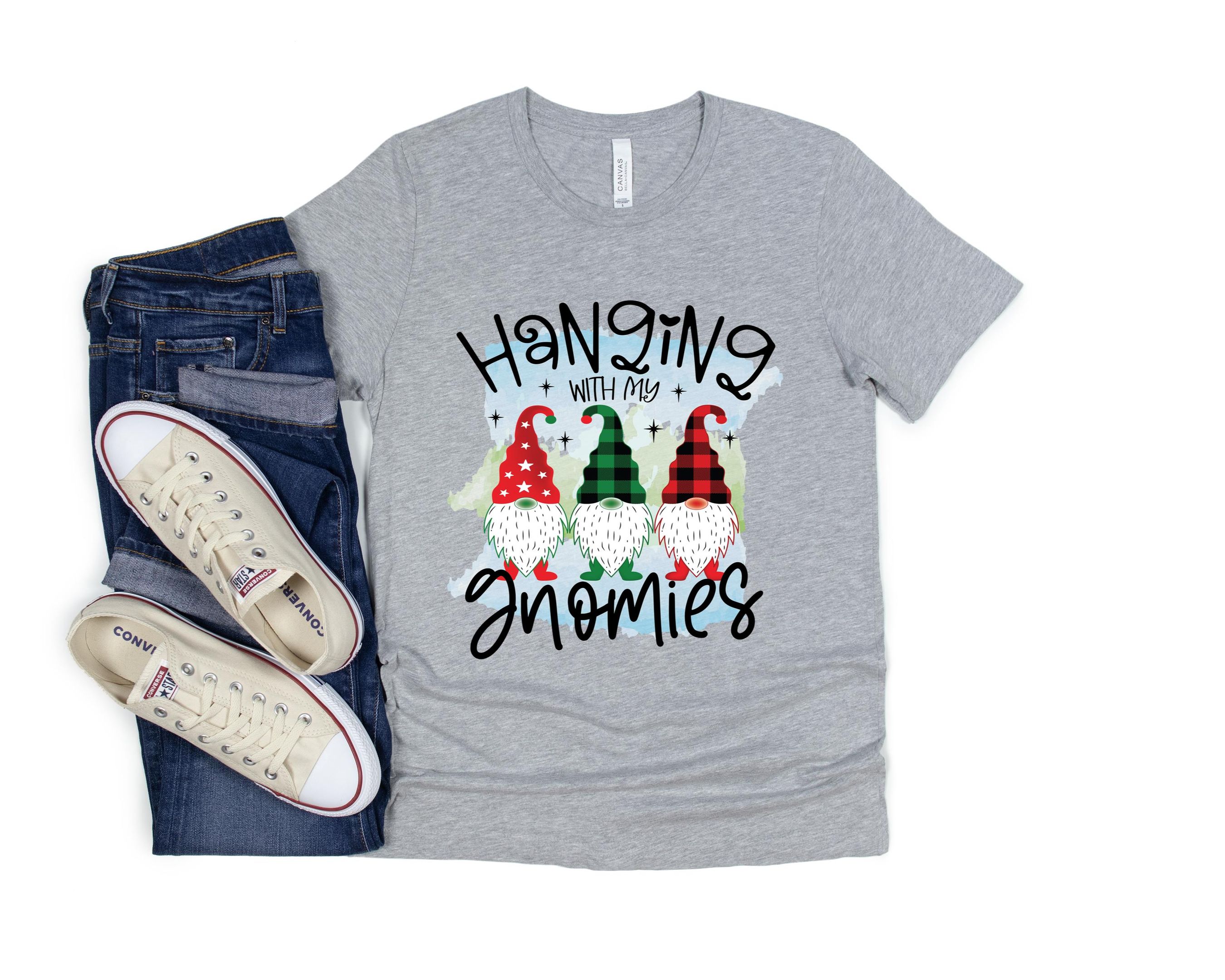 Hanging With My Gnomies Shirt, Gnome Shirt, Merry Christmas Shirt,  Christmas Funny Shirt, Christmas Gnomes Shirt