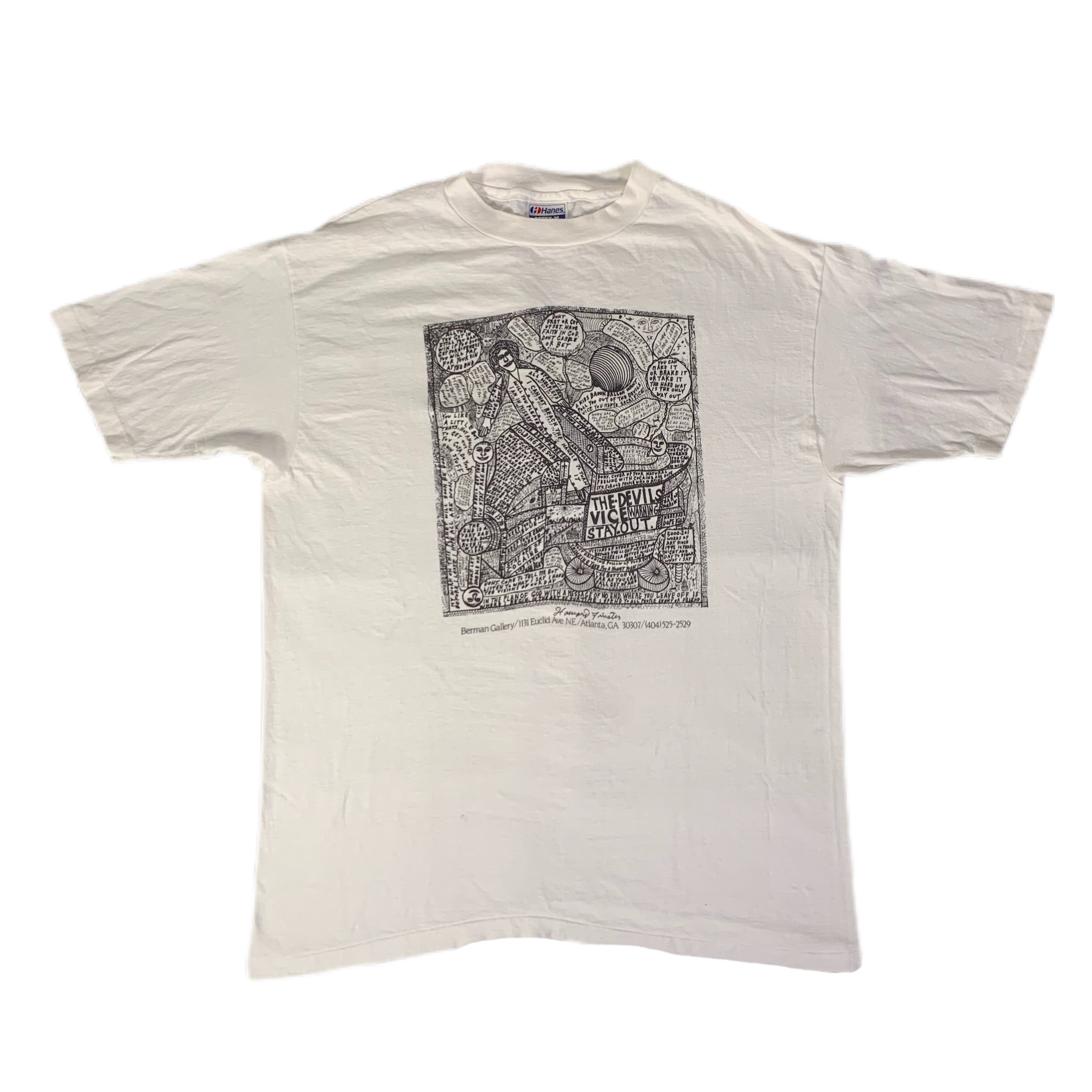 Vintage Howard Finster “The Devils Vice” Berman Gallery T-Shirt