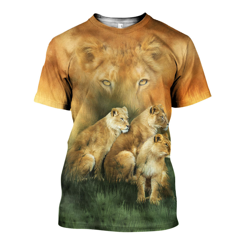 3D All Over Printed Lion Shirts And Shorts DT22031905