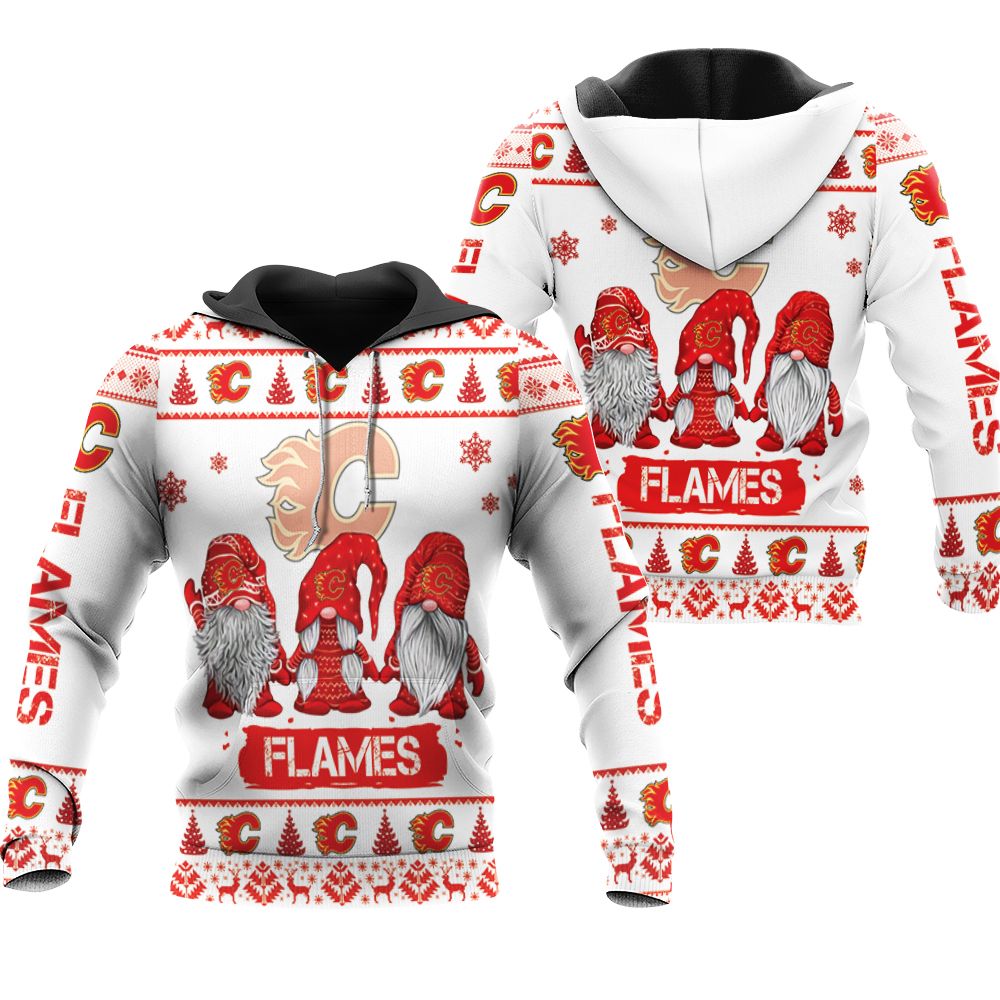 christmas gnomes Calgary Flames ugly christmas 3d printed sweatshirt 3d 3d Hoodie Sweater Tshirt