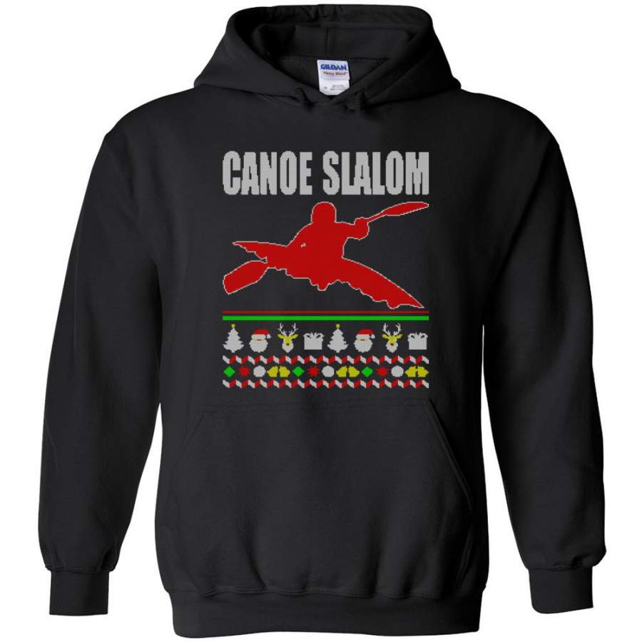 Canoe Slalom Ugly Christmas Sweater – Hoodie