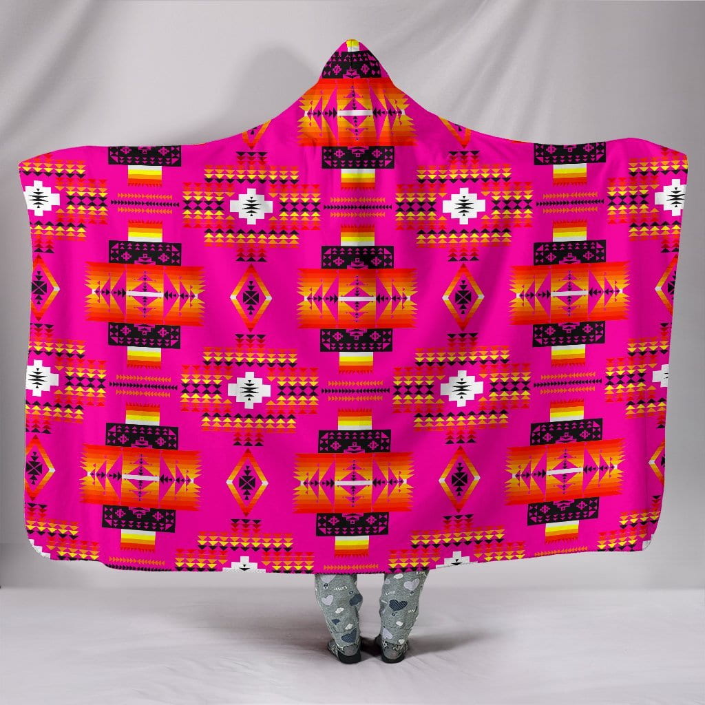 Seven Tribes Pink Hoodie Blanket