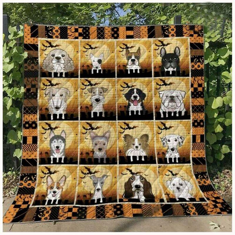 Dog Halloween Quilt Blanket