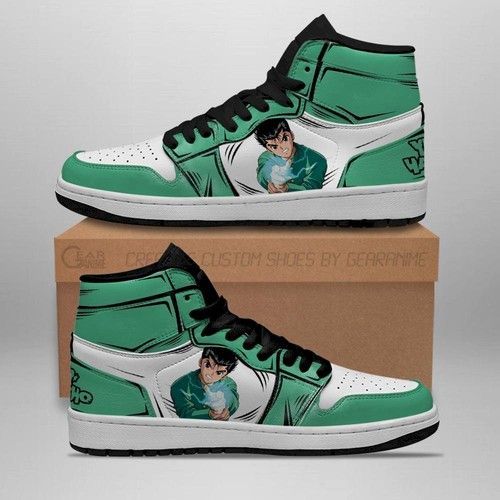 Yu Yu Hakusho Shoes Yusuke Urameshi Jordan Sneakers Anime Shoes Jordan Sneaker