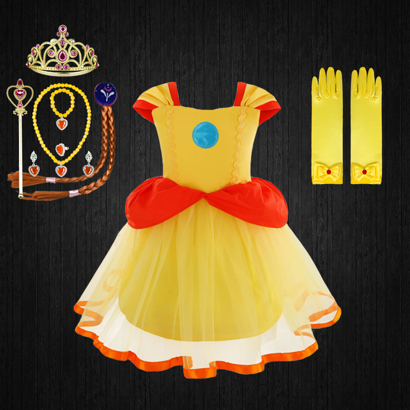 Top Quality Halloween Elsa Sofia Belle Aurora Princess Dress for Girls Ball Gown Infants Birthday Party Tulle Christmas Dress alx