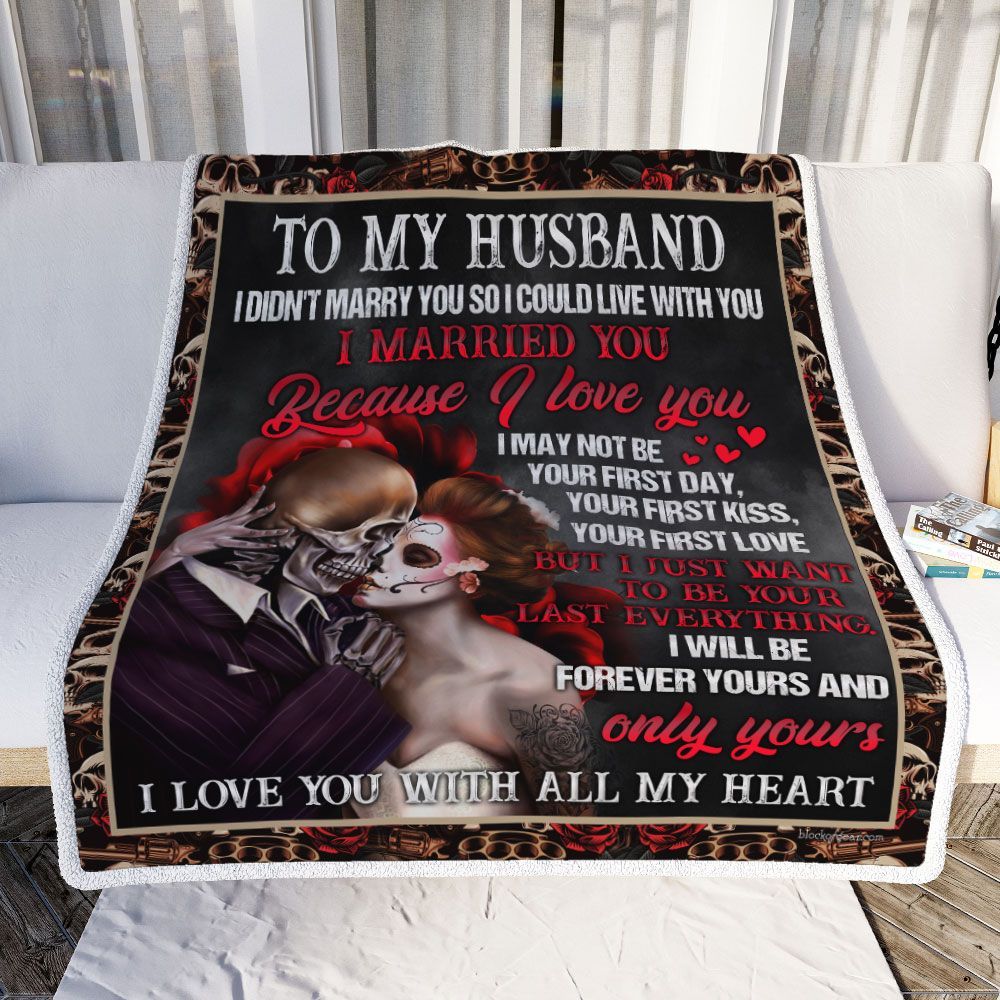 To My Husband I Love You Sofa Throw Blanket