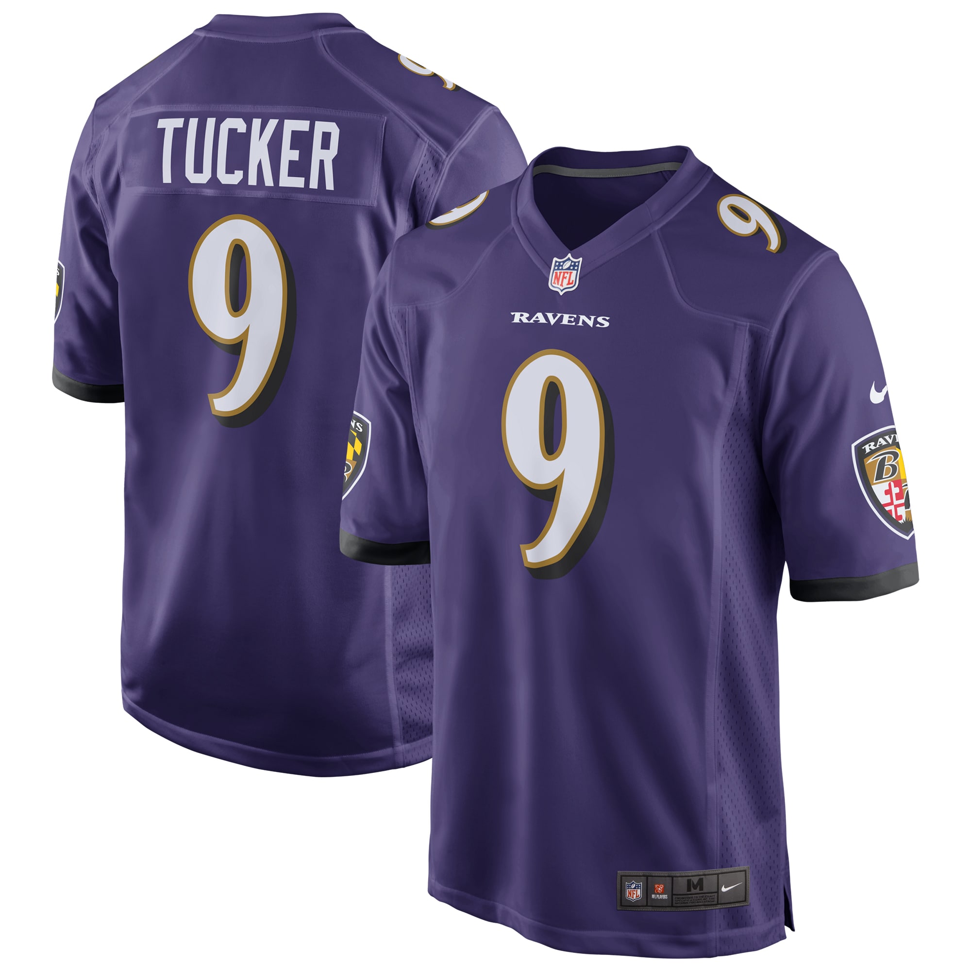 Men’s Baltimore Ravens Justin Tucker Purple Game Jersey