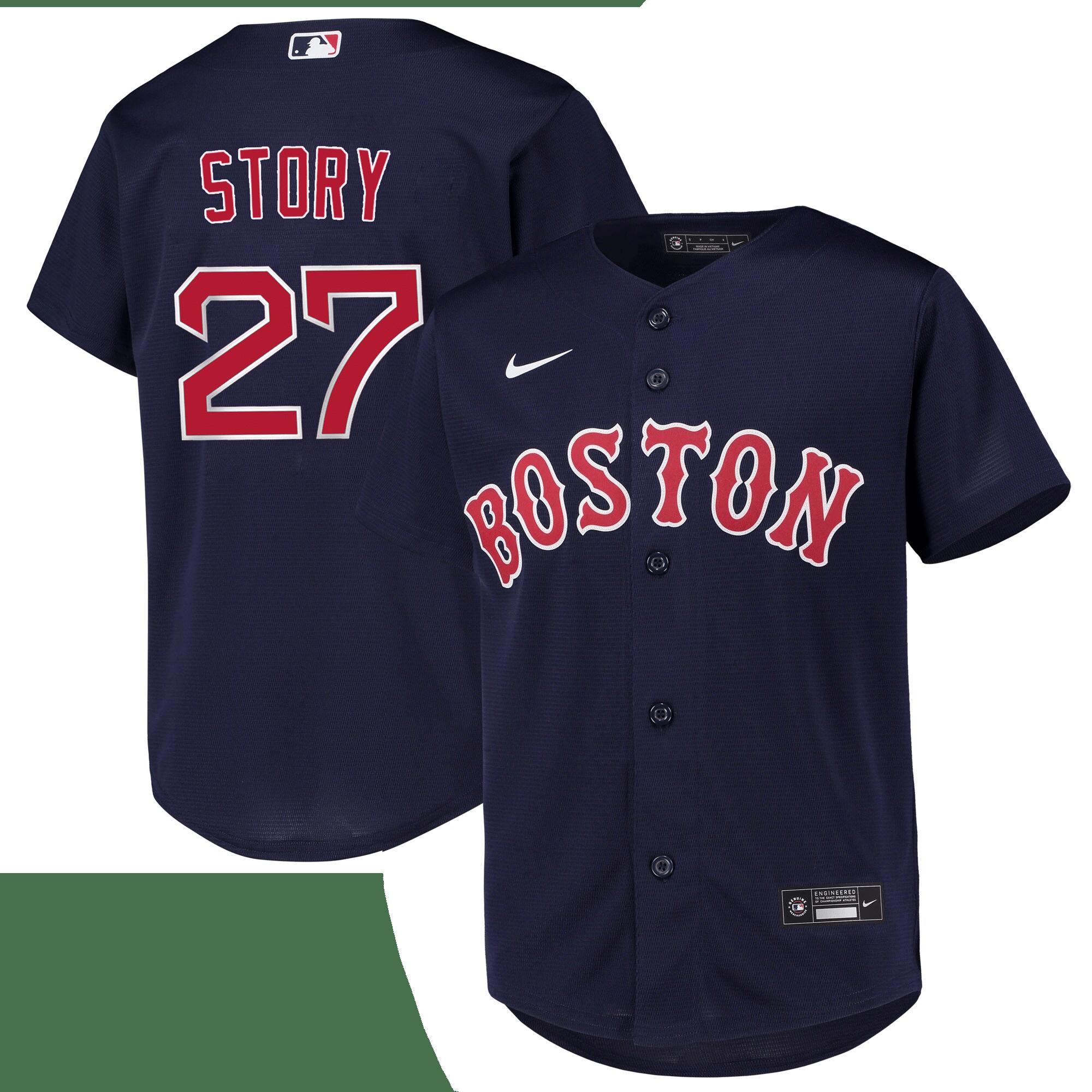 Trevor Story 27 Boston Red Sox Alternate Player Men Jersey – Navy Jersey