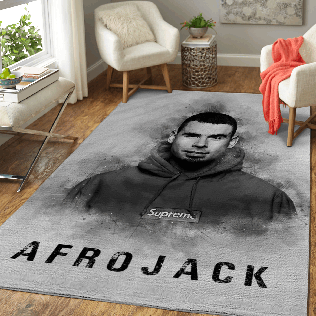 Afrojack – Music Monochrome Art For Fans Area Rug Carpet