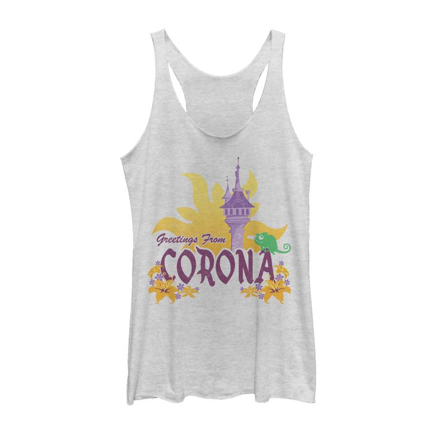 Tangled Women’s Greetings from Corona  Racerback Tank