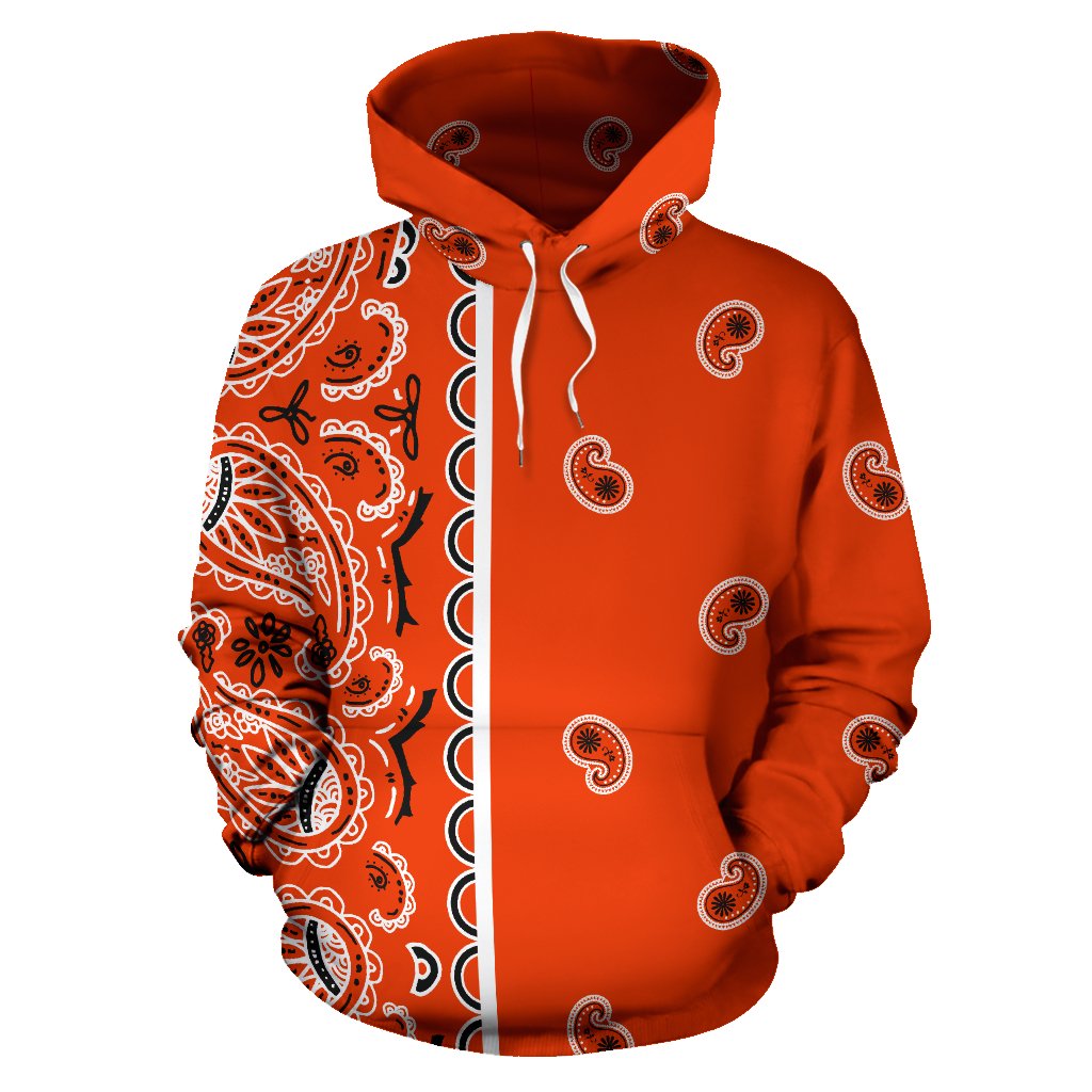 Asymmetrical Perfect Orange Bandana Pullover Hoodie T-Shirt