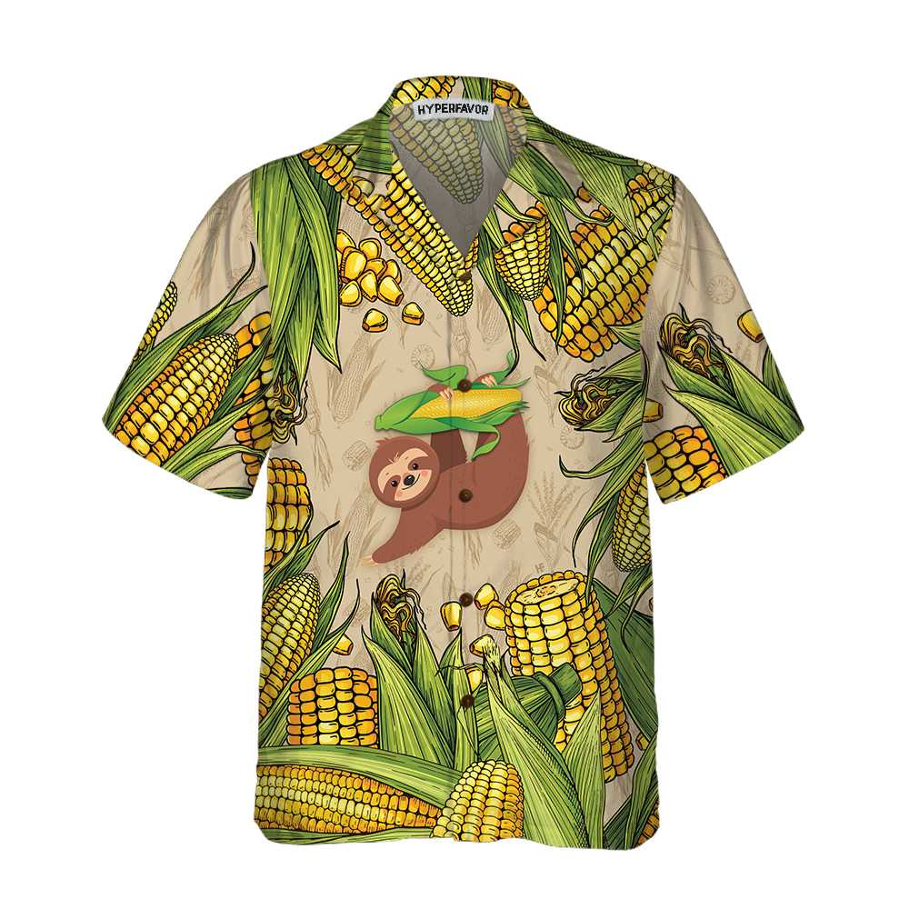 Slothcorn Hawaii Funny Sloth And Corn Shirt For Unique Cop Ha52974