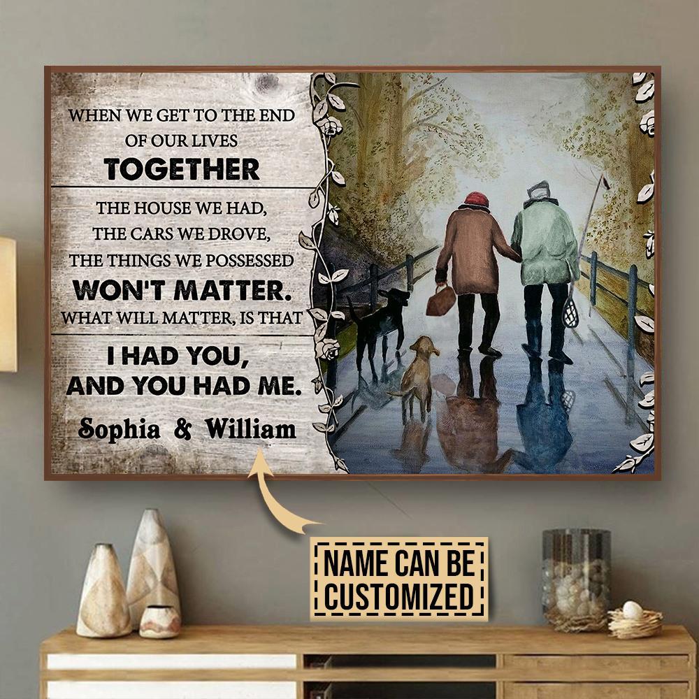 Aeticon Gifts Personalized Fishing I Had You Canvas Mom Dad Gift Home Decor