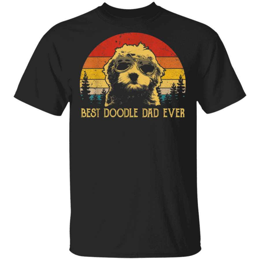 Mens Best Doodle Dad Ever TShirt Goldendoodle Father’s Day Gift