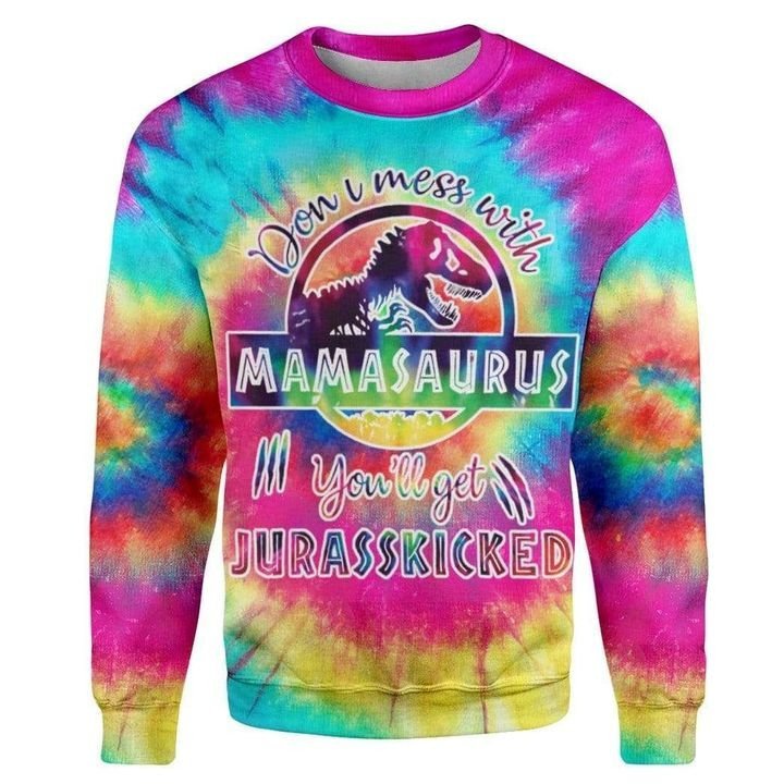 Mamasaurus Hippie Tie Dye Aop Sweatshirt