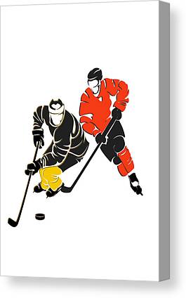 Rivalries Penguins And Flyers Joe Hamilton Canvas Print