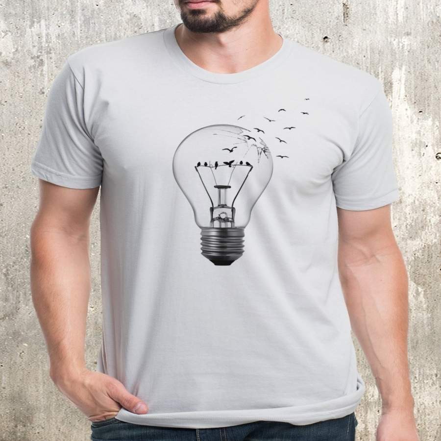 Broken Light and Birds- Cotton T-Shirt