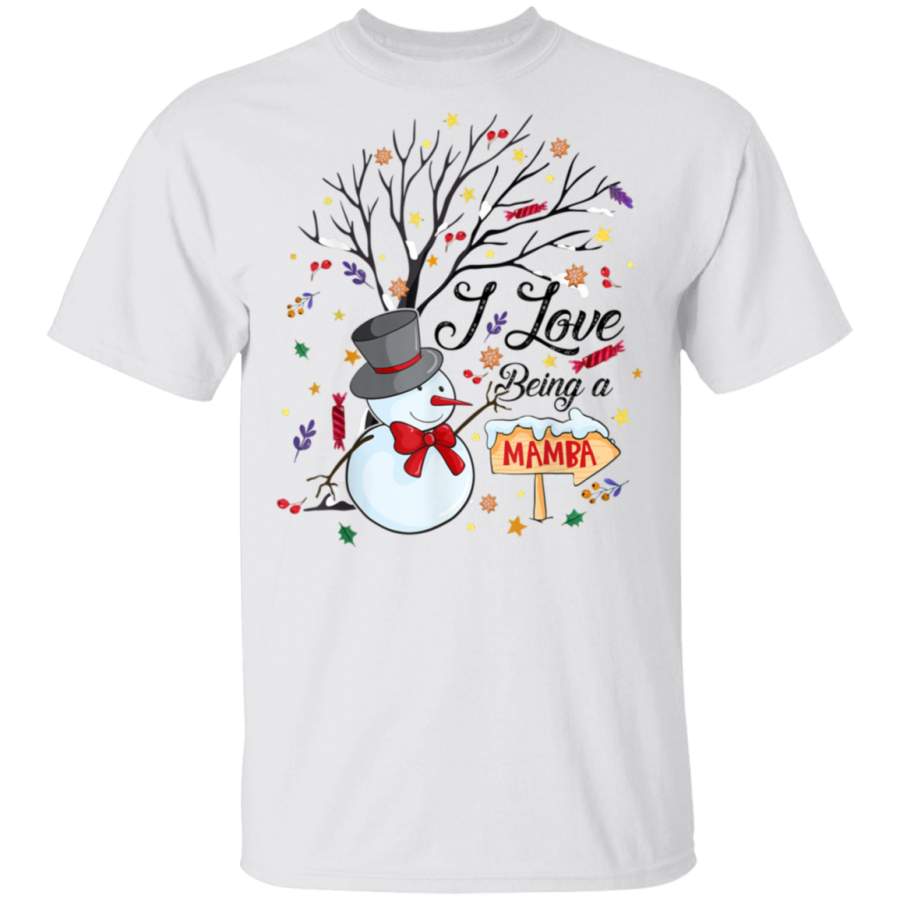 Design_I Love Being a Mamba Snowman Funny Family Christmas Gifts TShirt