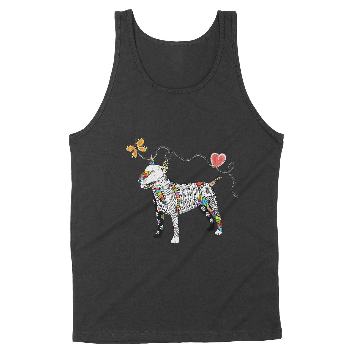 Zentangle Rainbow Bull Terrier – Premium Tank, Gift For Dog Lover, Gift For Bull Terrier Lover T-Shirt Hoodie All Color Size S-5Xl