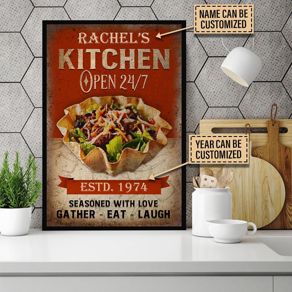 Aeticon Gifts Personalized Tacos Seasoned With Love Canvas Mom Dad Gift Home Decor