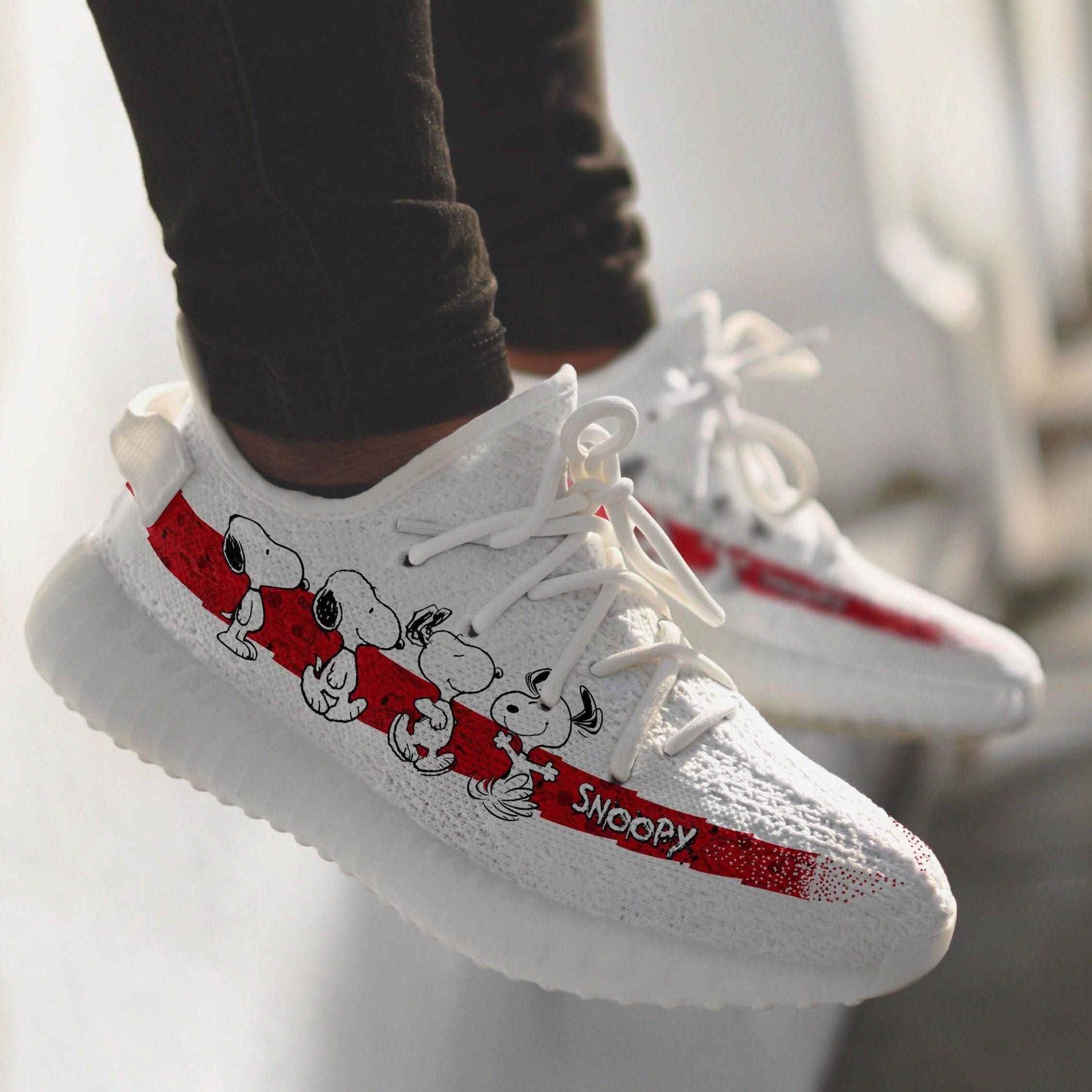 Snoopy Red Yeezy Boost Shoes Sport Sneakers – Yeezy Shoes